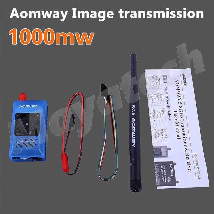 Aomway FPV 5.8Ghz 1000mW 1W 48CH AV Audio Video Transmitter And