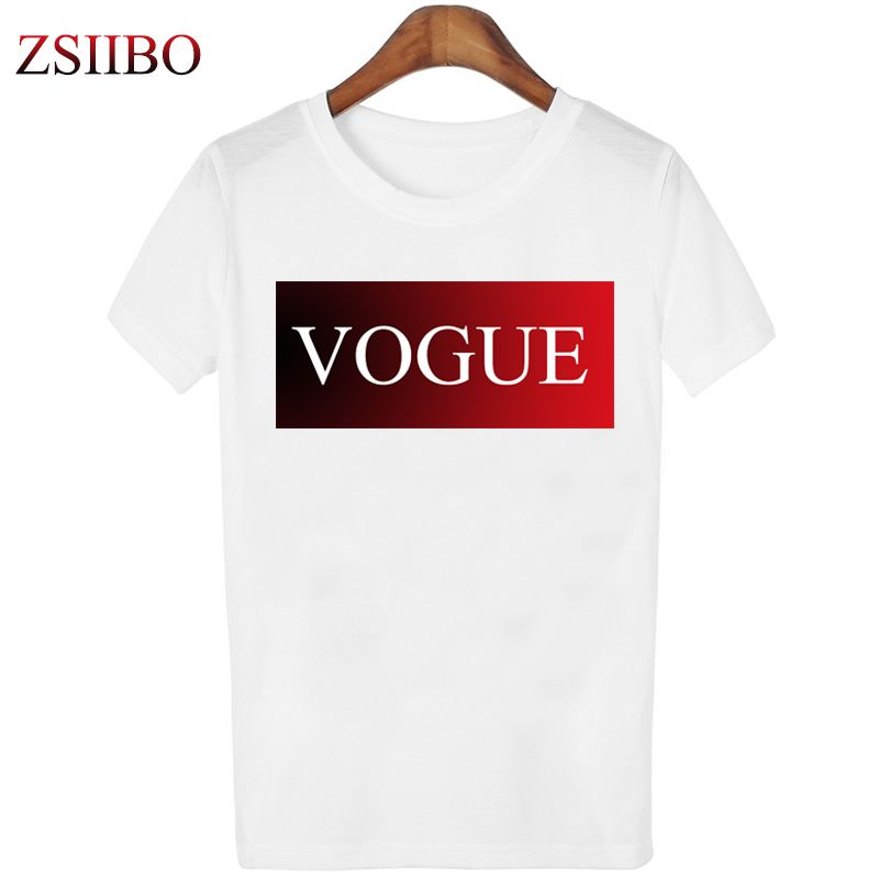 Compra 2019 Verano De Las Mujeres Blusas VOGUE Gradient Carta De Color De  Impresión De La Marca Blusas Casual Flojo De Manga Corta O Cuello Ropa De  Mujer Barato | Entrega Rápida