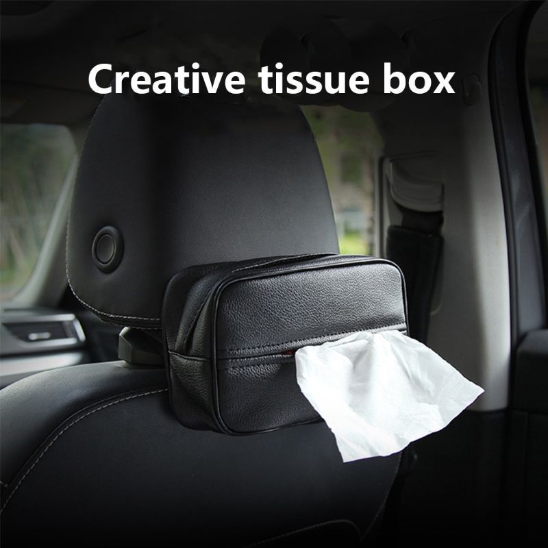 Car Tissue Napkin Box Holder Auto Vehicle Seat Visor Paper Organizer