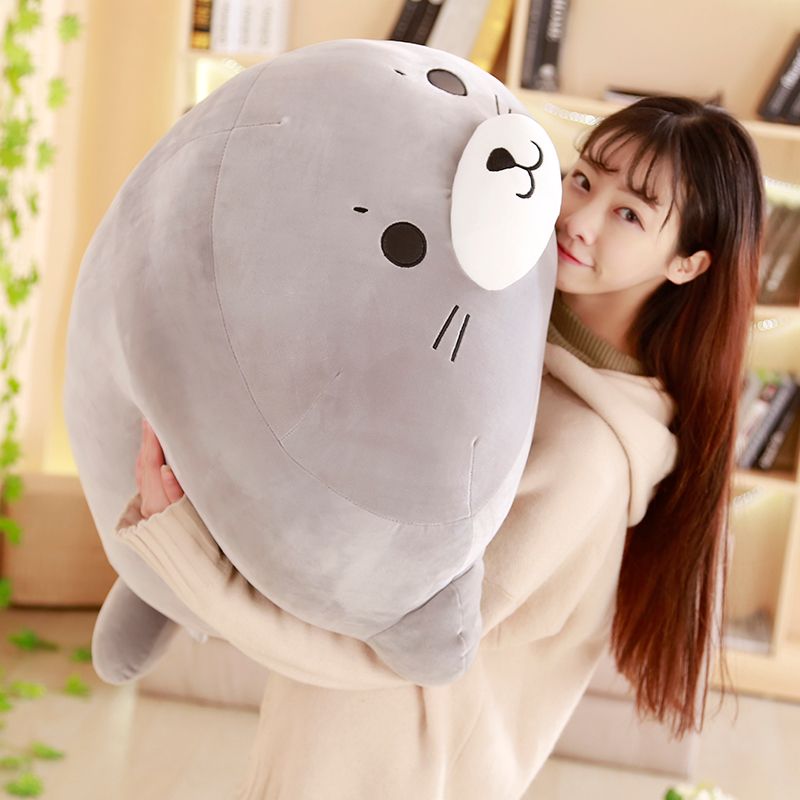 Seal Soft Toy Pillow Large Plush Cuddly Stuffed Animal Teddy Kids Childrens Gift 