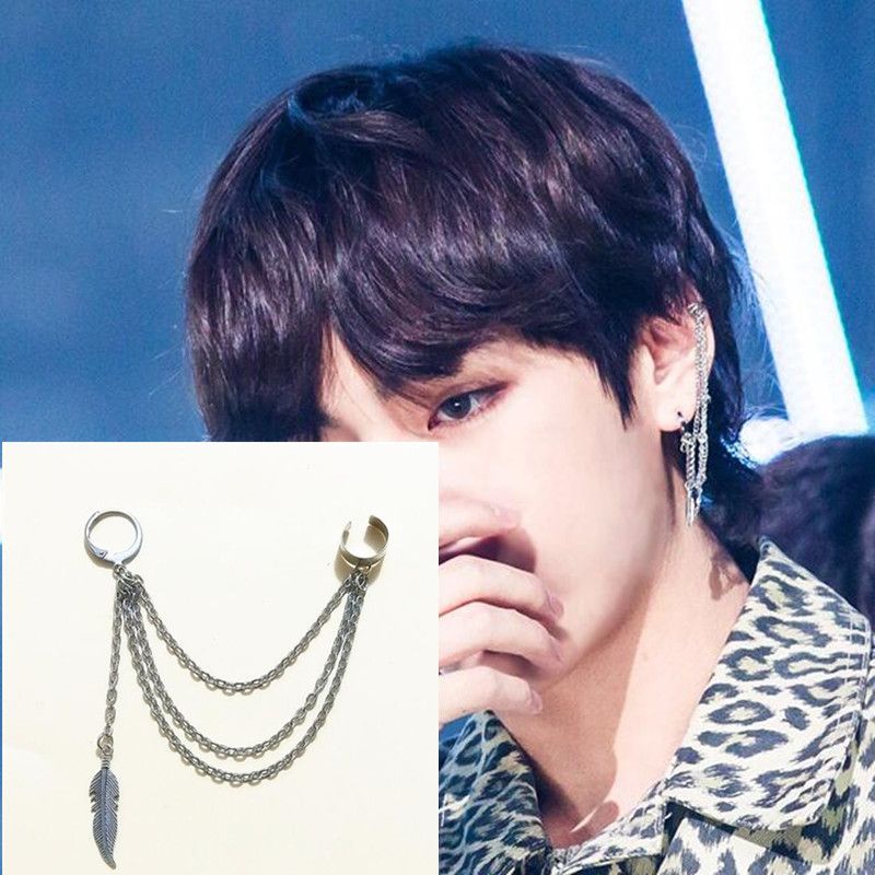 2020 Kpop Bts V Long Tassel Wing Earrings Bangtan Boys Kim