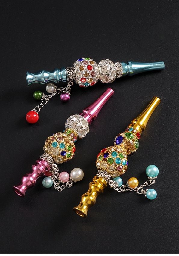 ful Alloy Hookah Mouth Tips Shisha Filter Tip Hookah Mouthpiece Jeweled