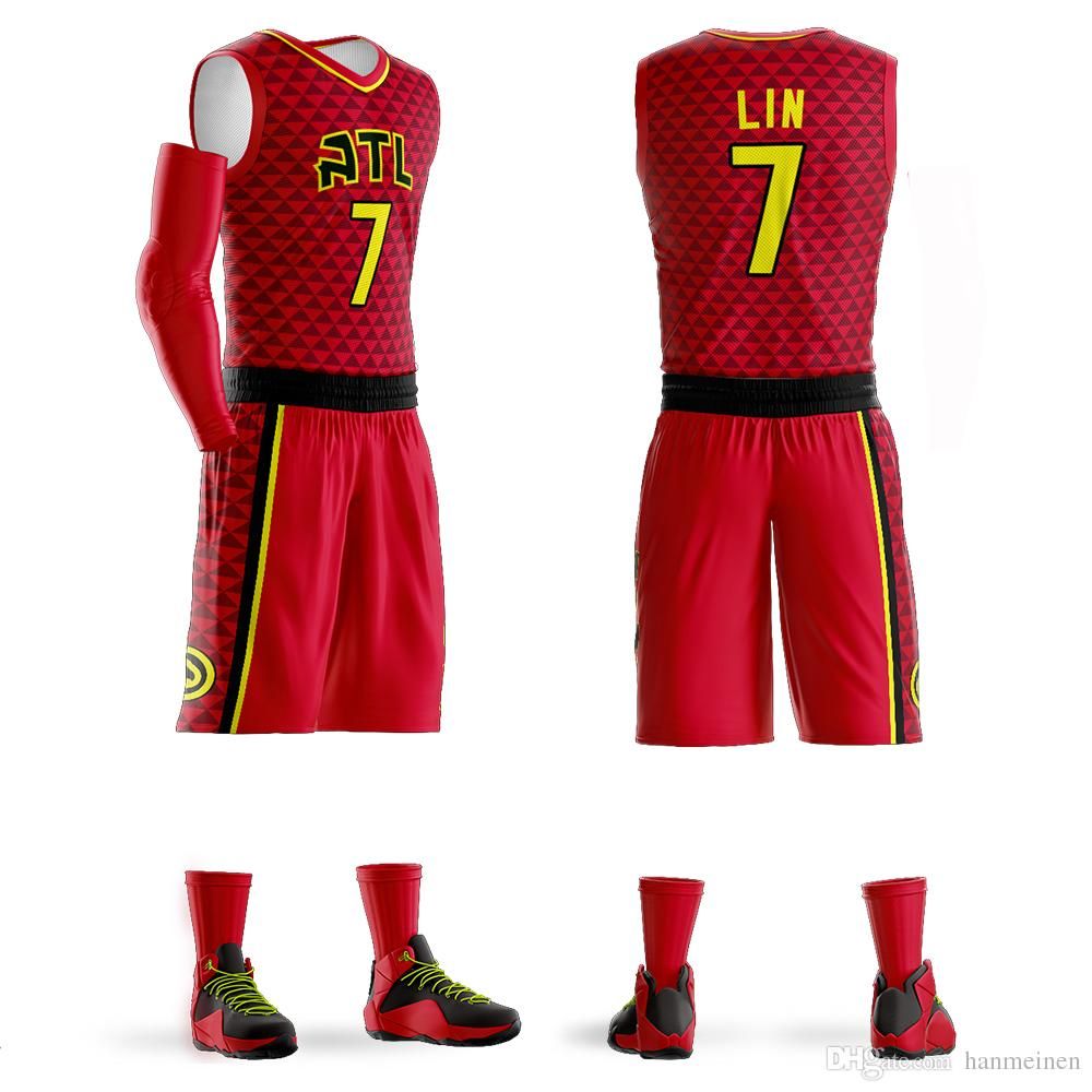 Mens Basketball Jerseys Red Black White 