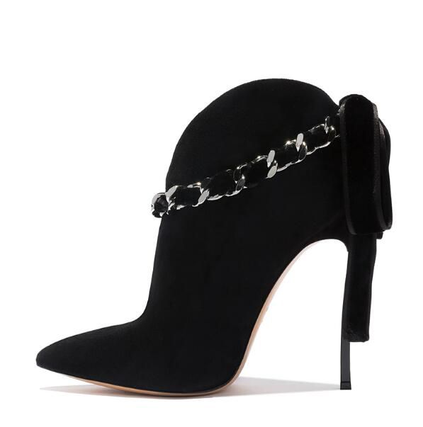 black tie ankle heels