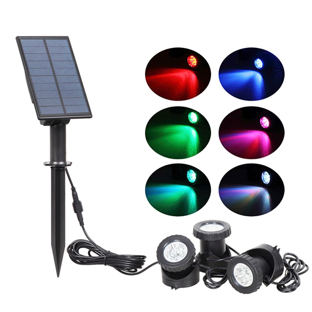 compre luz solar a prueba de agua ip68 lampara led rgb del punto de luz bajo el agua para la luz sumergible pond piscina fuentes de agua de estanque