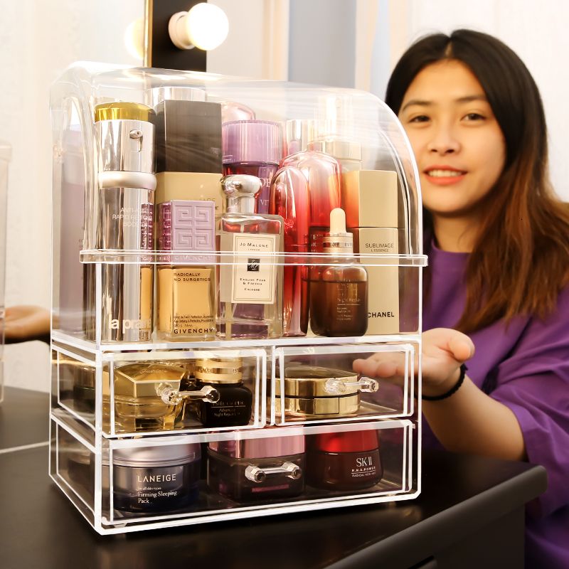 Shop Storage Boxes Bins Online Large Dustproof Perfume Bottles Makeup Storage Box Plastic Perfume Bottles Dustproof Cosmetic Makeup Organizer Holder Box C5062 Cj With As Cheap As 65 67 Piece Dhgate Com