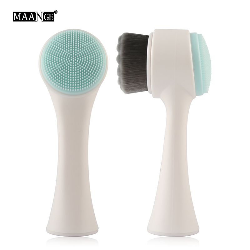 Two Sided Silicone Face Scrub Clean Facial Cleanser Brush Skin Care