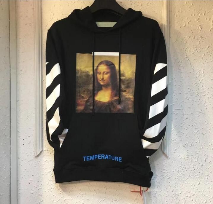 off white mona lisa red moletom com capuz