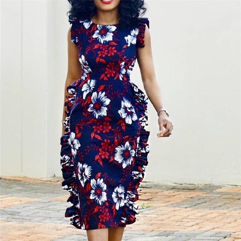 robe rouge et blanche femme