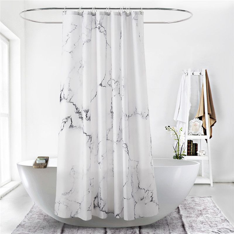 Grigio Chiaro Tende per Doccia con Motivo Classico Tenda per Vasca da Bagno Impermeabile mDesign Tende Bagno con Azione Anti-Muffa