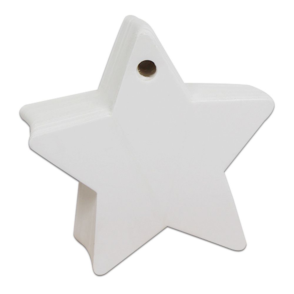 6x6cm estrela branca