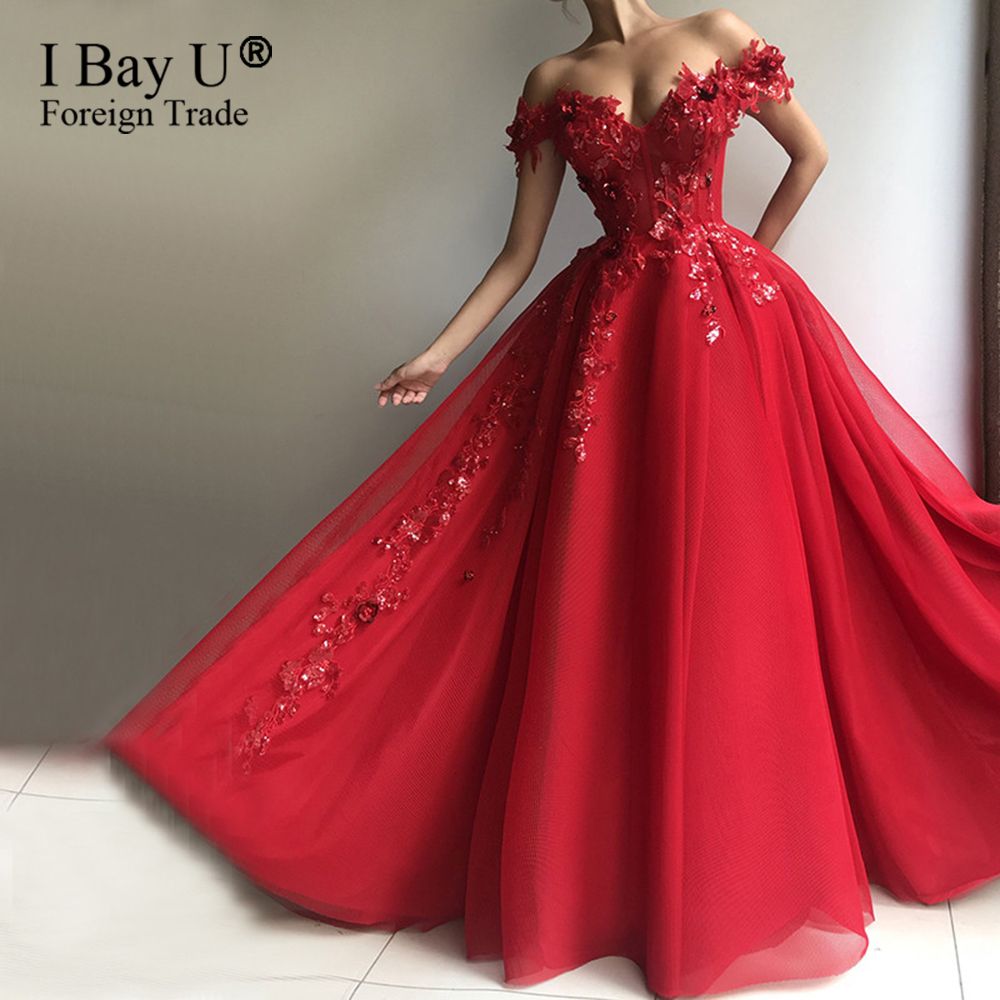 vestido de luxo vermelho