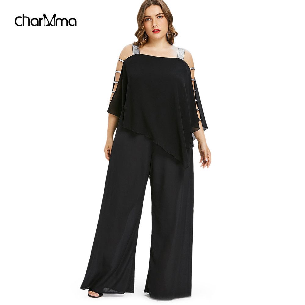 plus size overlay jumpsuit