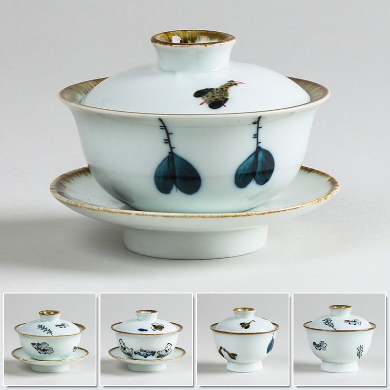 2020 Chinese Tea Tureen Set Gaiwan Ceramic Teaware Sets Hand