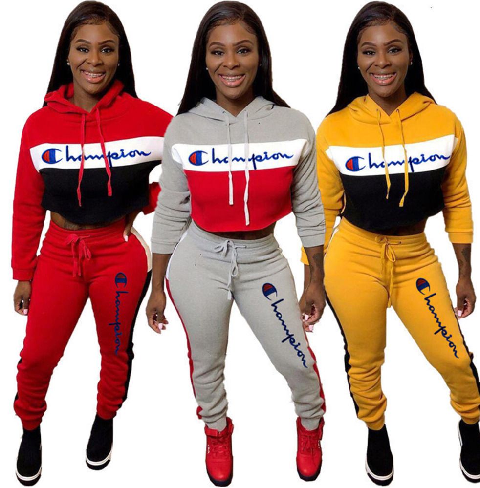 champion sweatsuit womens orange