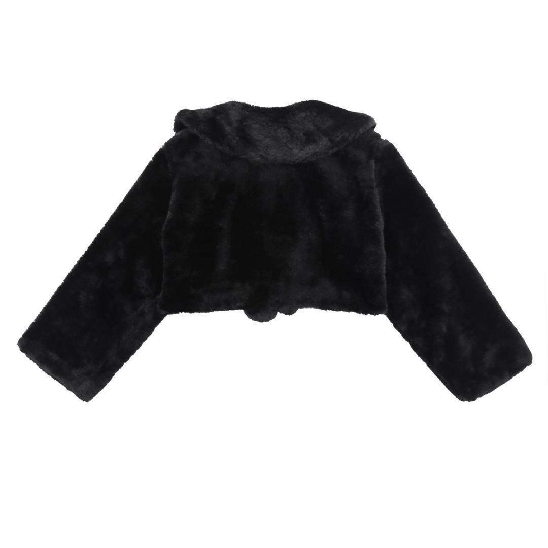 iiniim Girls Faux Fur Long Sleeve Coat Wedding Bridesmaid Birthday Party Jacket