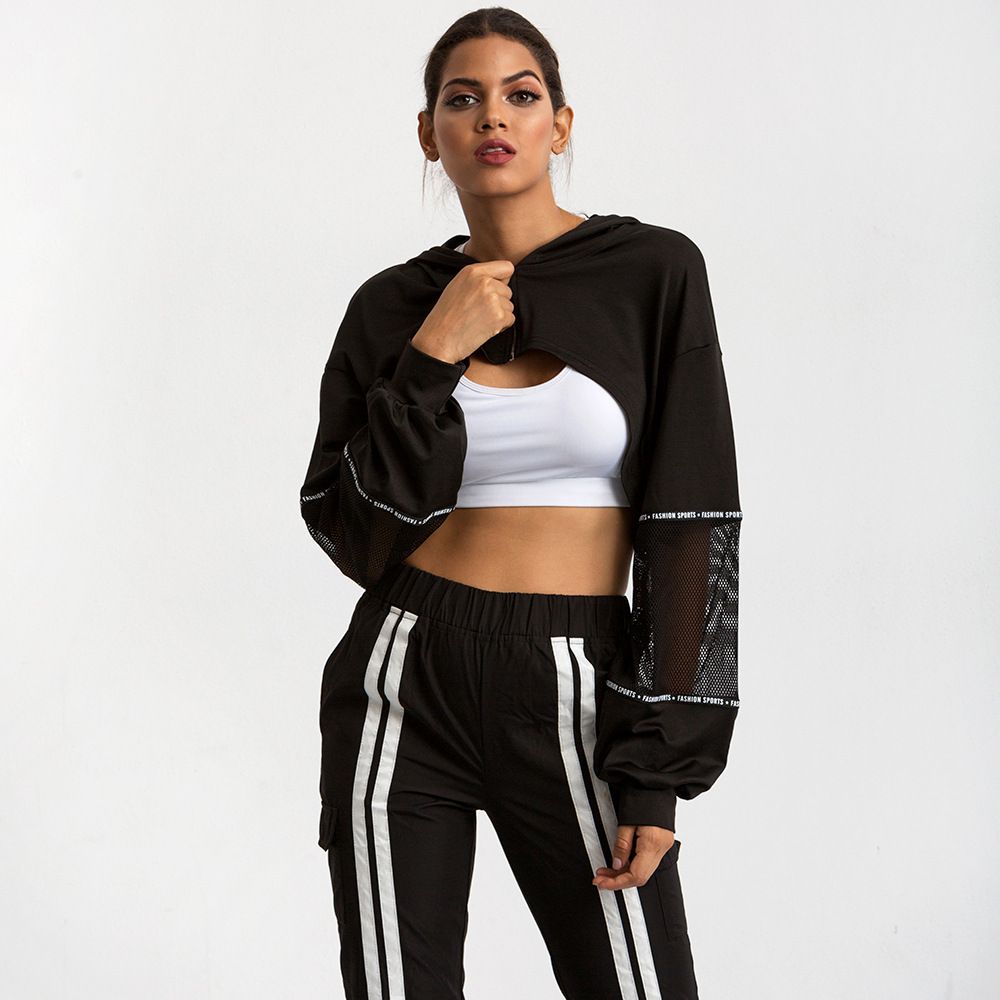 women's sports zip up moletom com capuzs