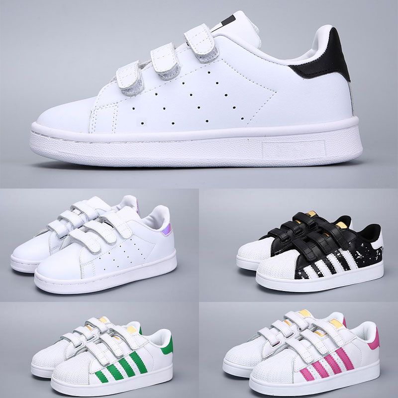 Acheter Adidas Superstar 2019 Enfants Super Star Blanc Hologramme 