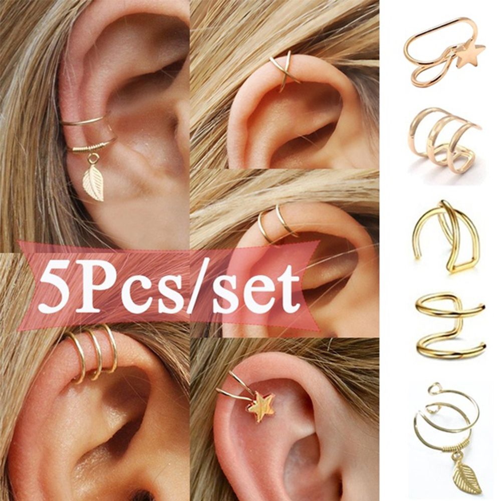 satin al kadinlar dagci earcuff yok piercing sahte kikirdak kupeli icin seti vintage kulak mansetleri altin yaprak kulak manset klip kupe tl8 91 tr dhgate com