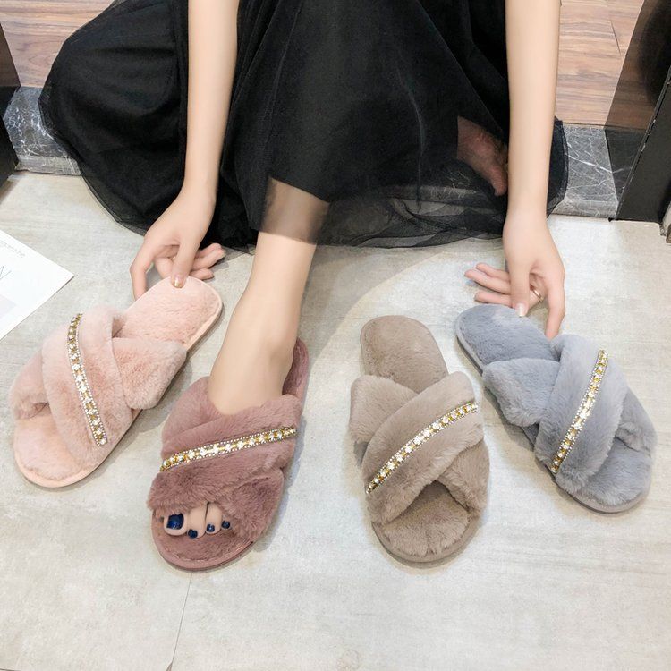 fluffy flat shoes