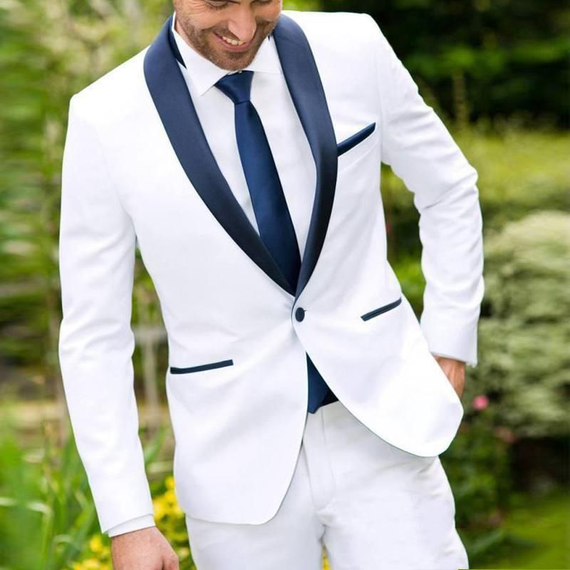 Compra Traje Formal Italiano Blanco Para Hombre Trajes De Boda Un Botón  Personalizado 2 Piezas Slim Fit Jacket + Pants Trajes De Novio Para La Boda  Barato | Entrega Rápida Y Calidad | Es.Dhgate
