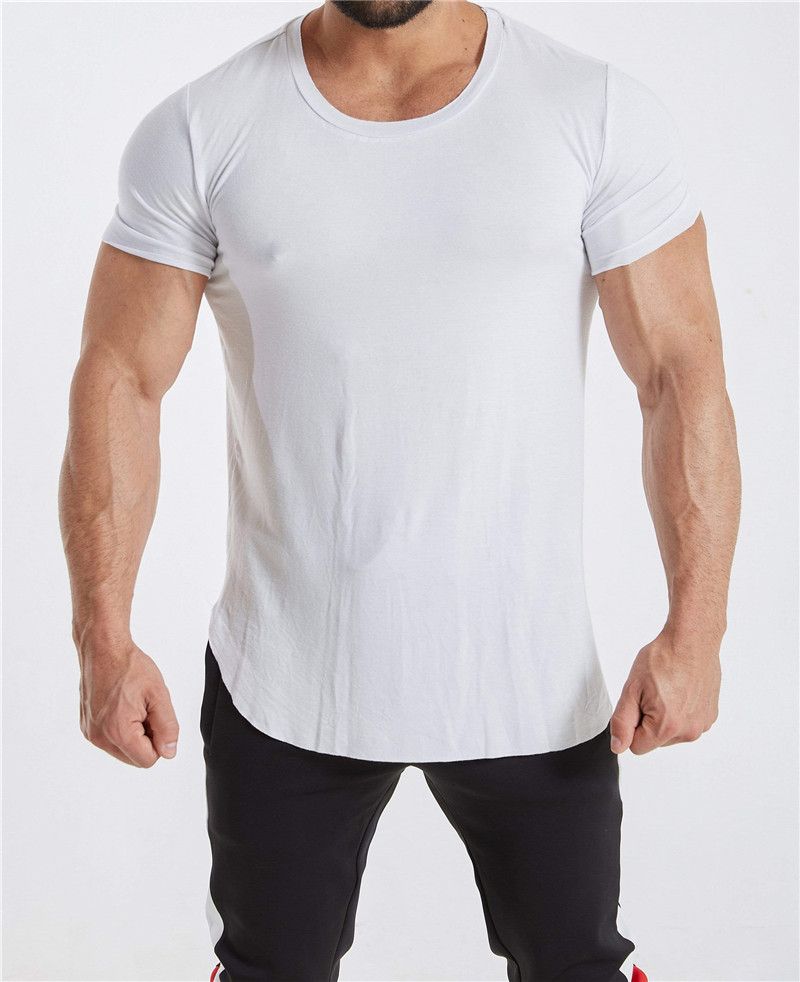 Toptan En İyi Kalite Kaslı Erkek Tasarımcı Tshirt Yaz Yeni Erkek Düz Renk Tişört Rahat Nefes Kısa Kollu Erkek Eğitim Tshirt Ve | DHgate.Com