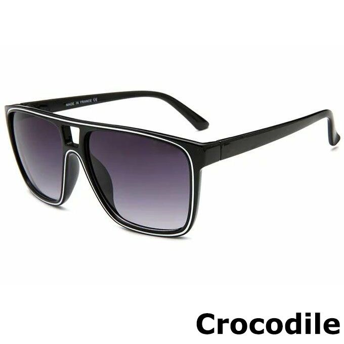 crocodile logo brand sunglasses
