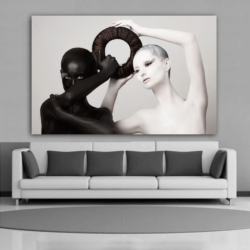 2019 Black And White Women Poster Canvas Painting Modern Home Decoration Wall Art Pictures For Living Room Bedroom No Frame From Solutionwinni 27 73