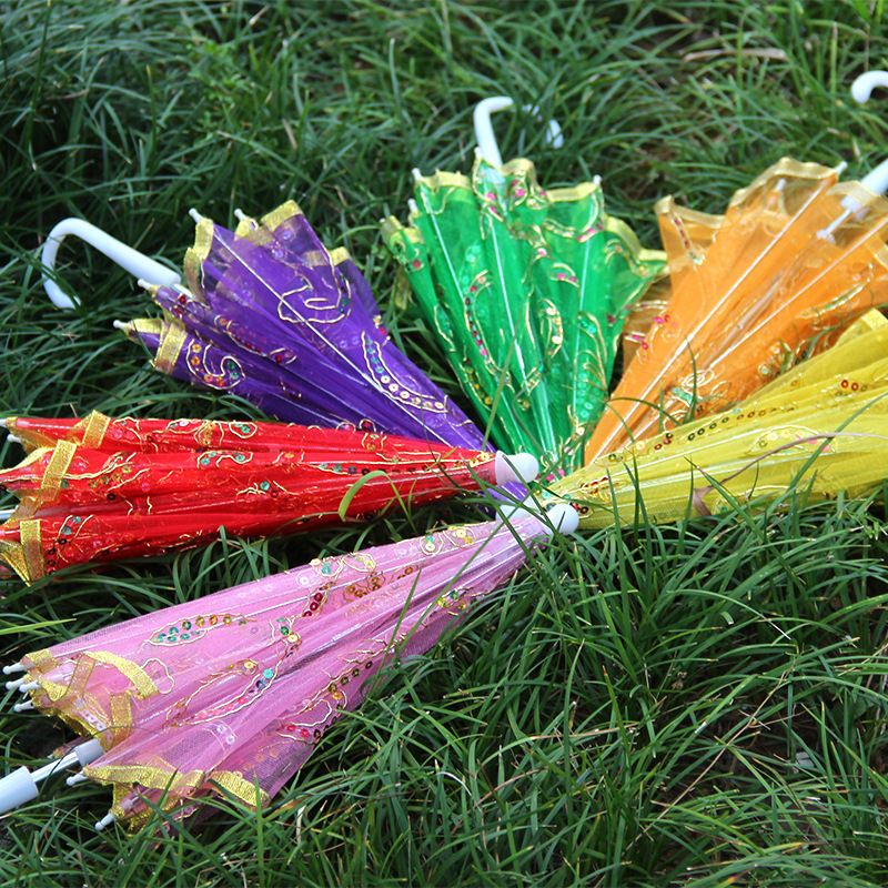 Discount Mini Small Umbrella Children Dancing Props Craft Lace