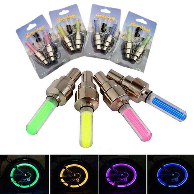 Presta Valve Cap 10-Pack LED Valve Stem Lights Colorful For