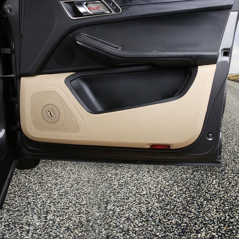 Silver Interior Car Door Speaker Trim Cover 4pcs For Porsche Macan 2014-2017 