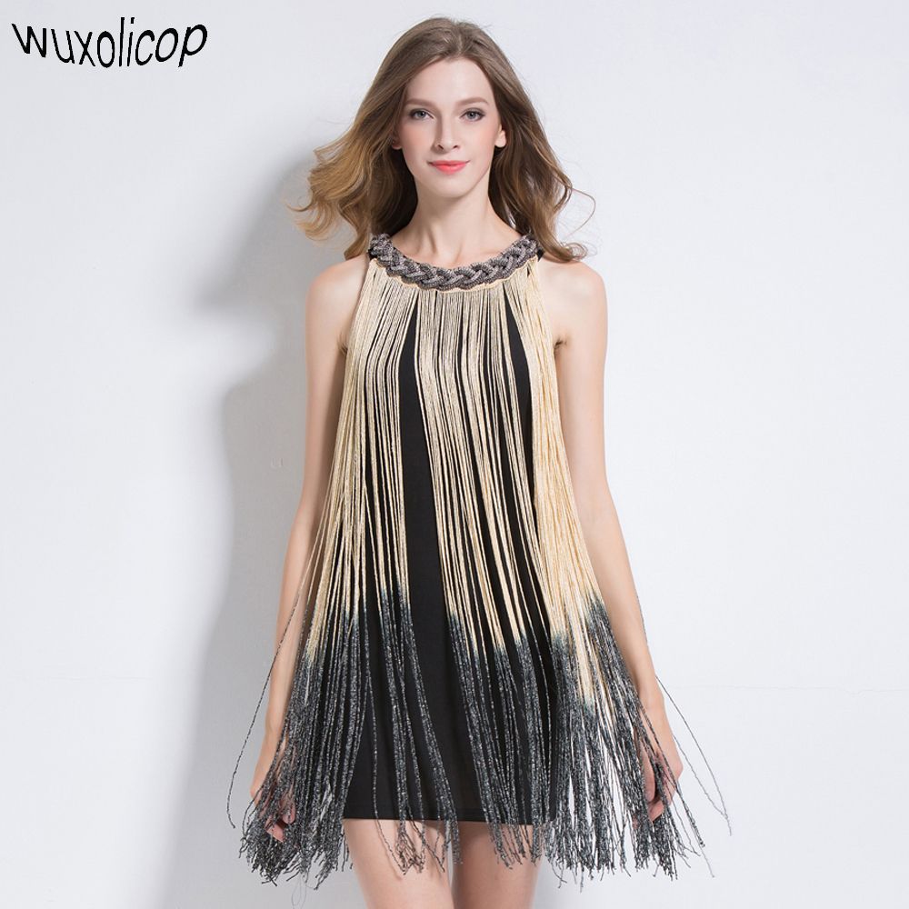 1920's fringe flapper dress