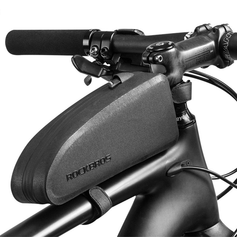 Front Waterproof Cycling Pannier Bag Pouch Mountain Bike Bicycle Rack Tube Frame
