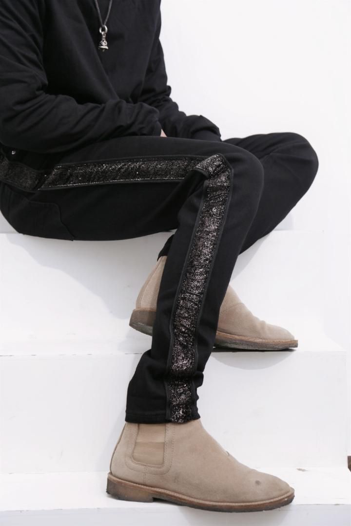 amiri glitter stripe jeans
