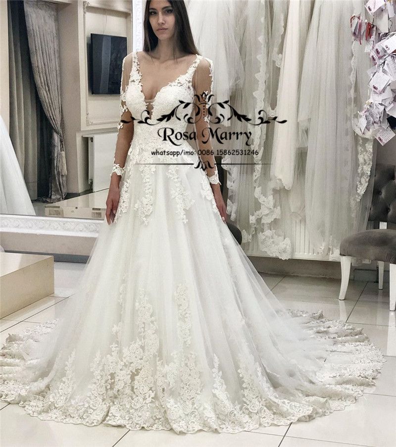 Discount Modest Plus Size Boho Wedding Dresses 2020