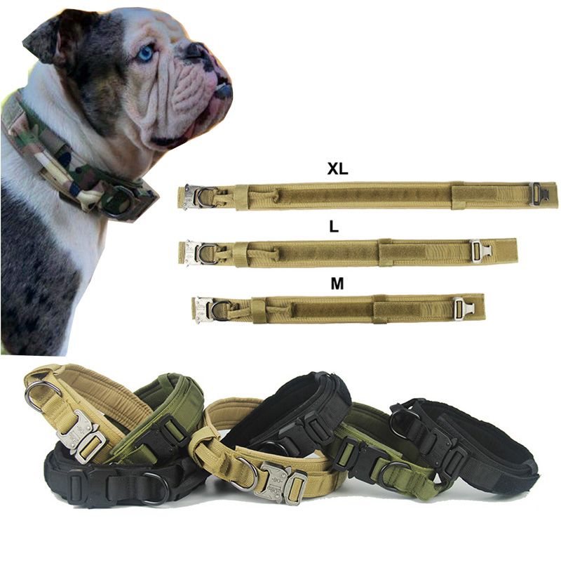 2020 Tactical Training Dog Collar 1.5 Width Nylon Heavy Duty Dog Collar With Control Handle