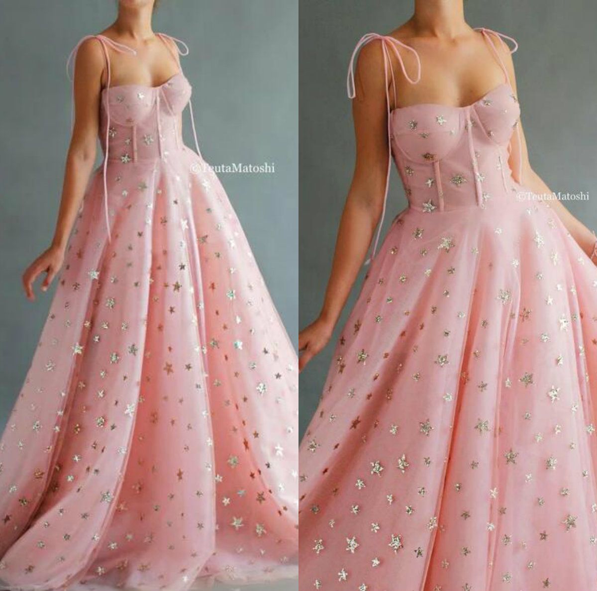 pink prom gown