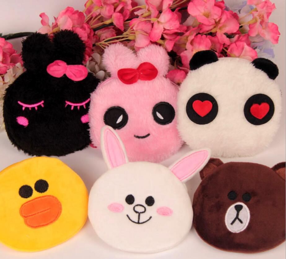 Lindo bolso de peluche Monedero de dibujos animados animales en bolsa de dibujos animados muñeca