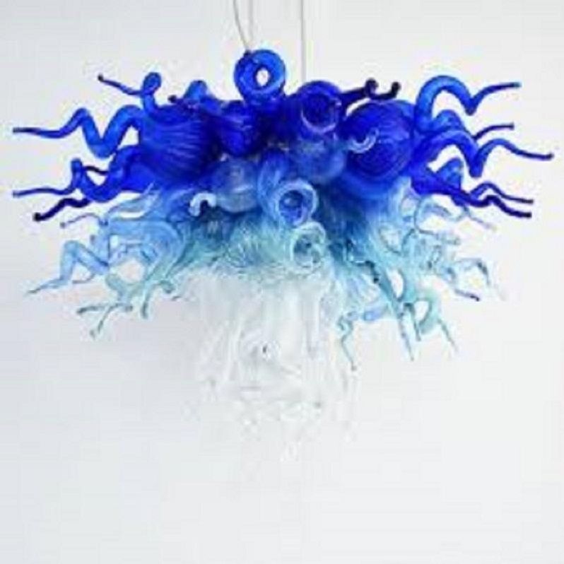 Art Deco Blown Glass LED Chandelier Special Processed Glass Art Restaurant Interior Luxury