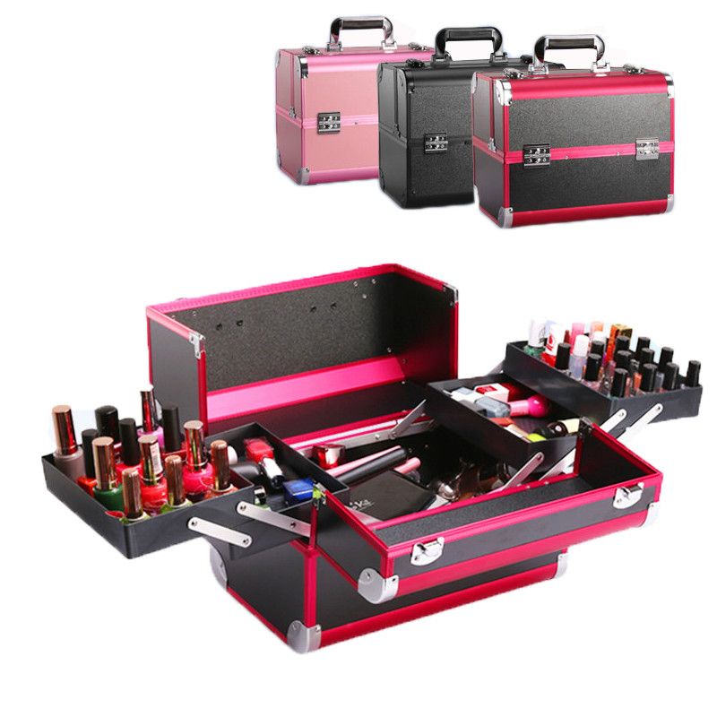 Compra Hotsell Portátil Bolsa De Cosméticos Profesional Maletas Para  Cosméticos Gran Capacidad Mujeres Bolsas De Maquillaje De Viaje Caja  Manicura Cosmetología Estuche Barato | Entrega Rápida Y Calidad | Es.Dhgate