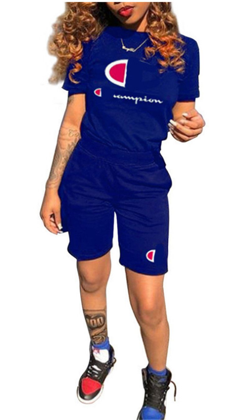 champion shirt and shorts set women's