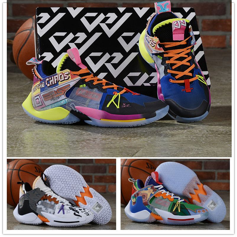 New Russell Westbrook II Why Not Zero 0.2 Basketball Shoes For Men Sport Shoes White Grey Green