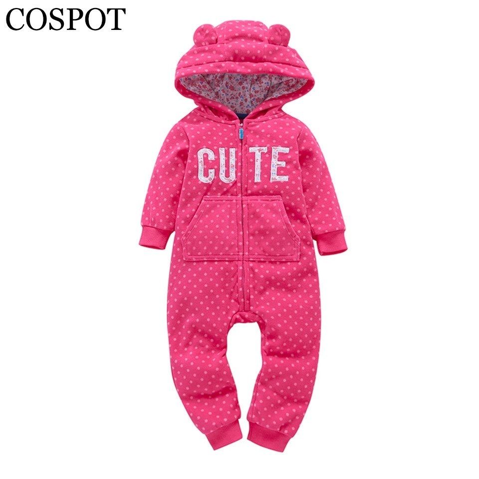 hooded romper baby girl