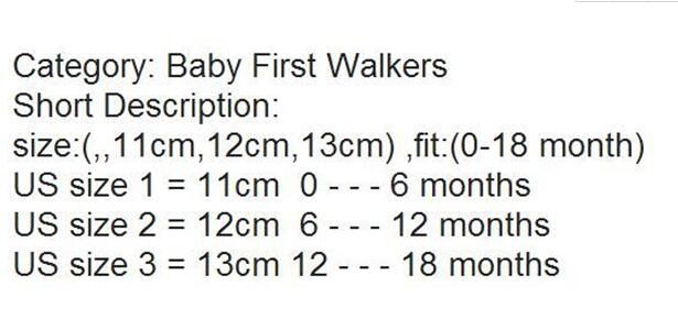 13cm baby shoe size