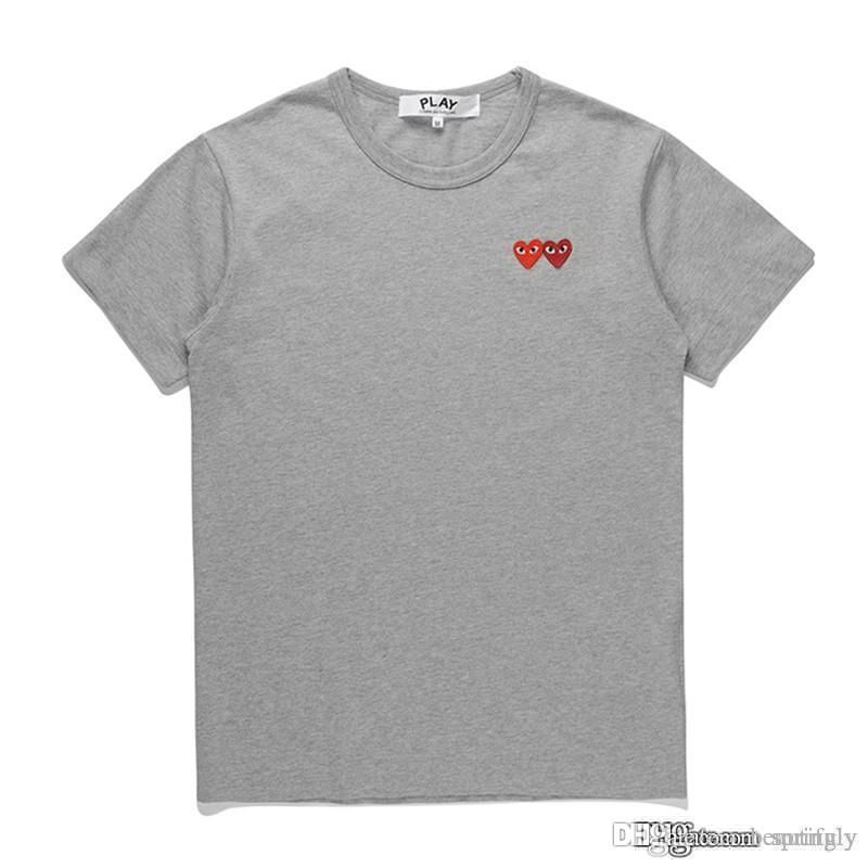 cdg double heart shirt