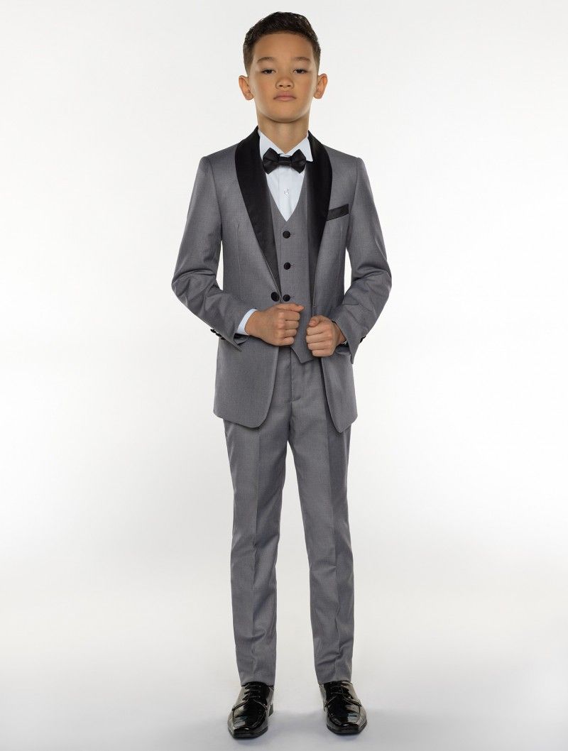 Compra 2020 Gris Niño Trajes Formales Cena Esmoquin Niño Pequeño Padrino De  Boda Niños Niños Para La Fiesta De Boda Traje De Baile Desgaste Chaquetas +  Chalecos + Pantalones Barato | Entrega