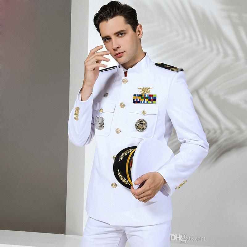 Uniforme de Calidad de la marina estándar Blanco ropa militar de los  hombres de la Armada