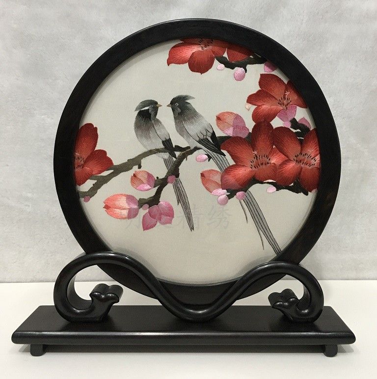 Vintage Chinese Gift Home Decoration Accessories For Living Room Ebony Frame Ornaments Hand