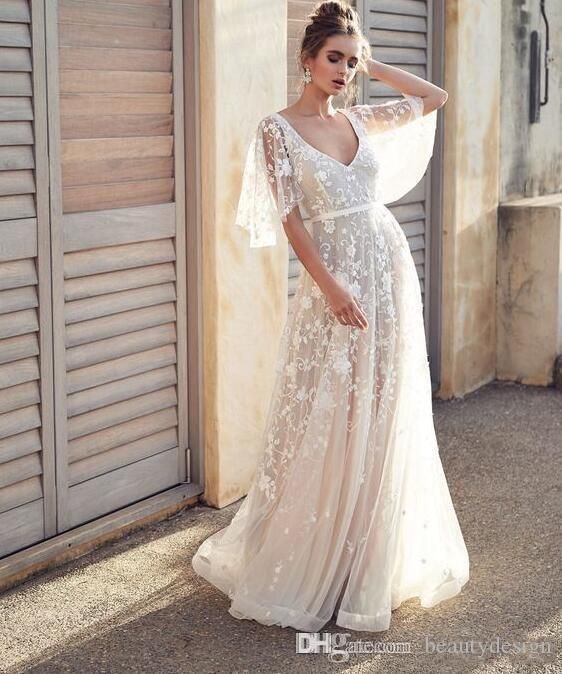 simple boho wedding dress