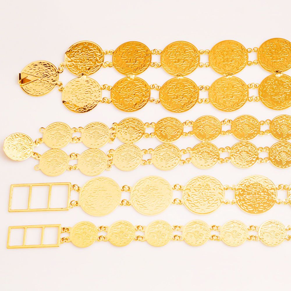 Gold Color Turkish Coins Belt Jewelry 